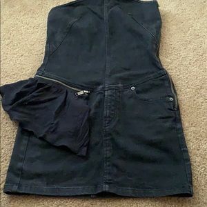 Diesel black denim dress in size S